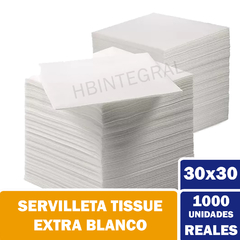 Servilletas Papel Blancas Calidad Premium 30x30 Reales