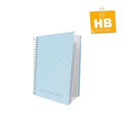 Cuaderno Con Espiral 16x21 Cm Tapa Dura Celeste 96 Hjs - comprar online