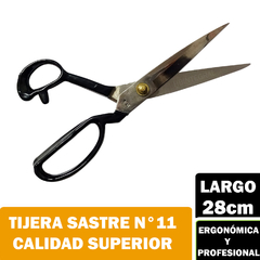 Tijera De Sastre Costura Corta Telas N11 28cm