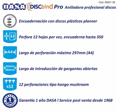 Anilladora Dasa Pro Discos Expansion Con Colocador A4 12hjs - HB Integral - Todo en un solo lugar!