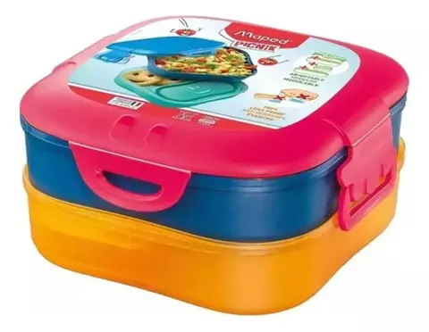 Contenedor 3 En 1 Plástico Maped Concept Kids Picnik Colores