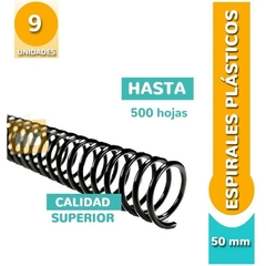 ESPIRALES PVC P/ ANILLADOS 50 MM - 500 HJS PACK x9 - comprar online