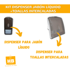 Kit Dispenser de Jabón Liquido + Dispenser toallas intercaladas Fume - comprar online