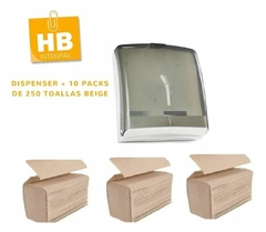 Dispenser Toalla Intercalada Mano + 10 Packs De Toallas de 250 c/u FUME - comprar online