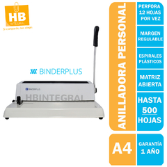 COMBO 7 - ESPIRALADORA BINDERPLUS PERSONAL A4 + GUILLOTINA A4 + ABROCHADORA + INSUMOS en internet