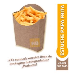Estuche Papas Fritas Mediana Kraft Biodegradable en internet