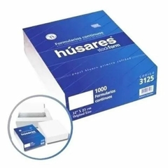 Formulario Continuo Husares 3125 12x25cm Liso Blanco 65gs en internet