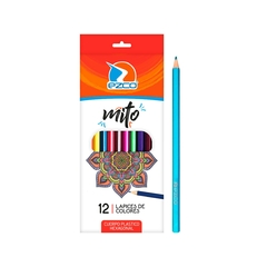 Lápiz Ezco Mito Color Largo X 12 Unidades Pinturitas Escolar