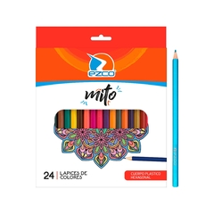 Lápiz Ezco Mito Color Largo X 24 Unidades Pinturitas Escolar