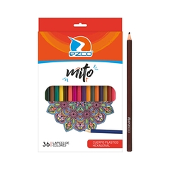Lápiz Ezco Mito Color Largo X 36 Unidades Pinturitas Escolar