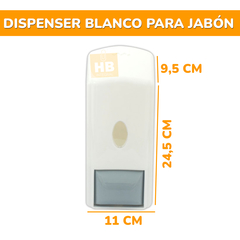 Dispenser para Jabón Liquido Blanco con Tecla Gris - comprar online