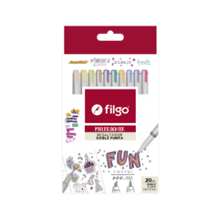 Resaltadores Filgo Multilighter Fun Doble Punta X 20 Unidades