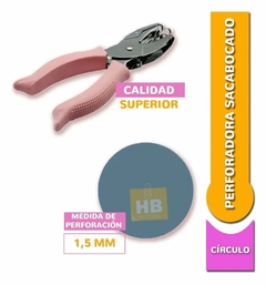 PERFORADORA SACABOCADO PINZA CIRCULO 3mm - Ideal etiquetas - HB Integral - Todo en un solo lugar!