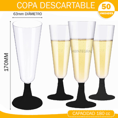 Copa Rígida Champagne Descartable Reutilizable 180cc