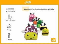 Mochila Infantil Animalitos Jardin Preescolar 12" Zoo Niños - comprar online