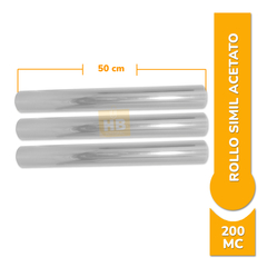 Rollo Acetato Transparente 200 Micrones 50cm X 10metros - comprar online