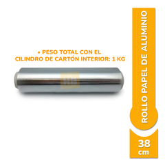 Rollo Papel Aluminio 38cm X 1kg Gastronomico Cocina - comprar online