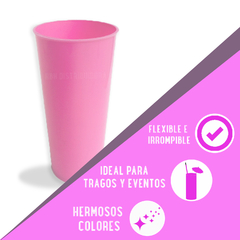 Vasos Colores Trago Largo PP Descartables Opacos y Traslúcidos 280cc - comprar online