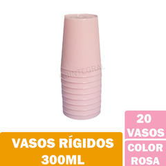 Vasos Rígidos Cónicos Cumpleaños Hermosos Colores Pastel 300ml - comprar online