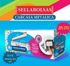 SELLADORA DE BOLSAS IBI METALICA 40CM + 1 RESISTENCIA - comprar online