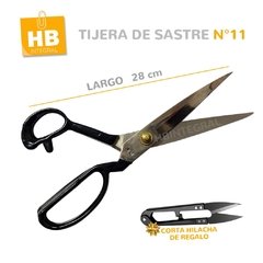 Tijera De Sastre Costura Corta Telas N11 28cm + Hilacha Hilo - comprar online