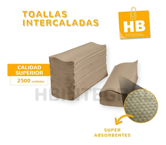 TOALLAS INTERCALADAS PAPEL TISSUE BEIGE PREMIUM 1°CALIDAD 20x24 cm - 2500u en internet