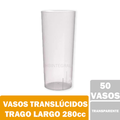 Vaso Descartable Fiesta Trago Largo Color Transparente - HB Integral - Todo en un solo lugar!