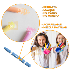 Crayones Gel Ezco 3 En 1 Acuarelables X36 Colores + Pincel en internet