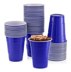 Imagen de Vaso Americano Plastico Descartable Rojo Azul- 300cc