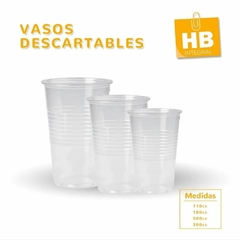 Vaso Descartable Plastico Transparente 200cc en internet