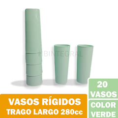 Vaso Trago Largo Rigido Colores Pastel 280cc Hermosos! - comprar online