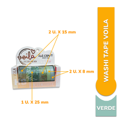 Washi Tape Cinta Adhesiva Voila Edición Limitada 4mts X5un - comprar online