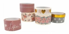 Cinta Washi Tape LOVE con Motivos Decorativos Hermosos Diseños. 8 un x 5 mt. - HB Integral - Todo en un solo lugar!