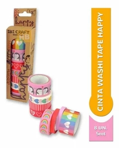 Imagen de Cinta Adhesiva Decorativa Washi Tape x 8u. Lindos Diseños