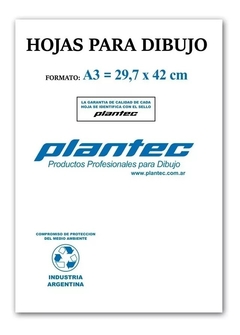 Papel Para Dibujo Plantec A3 106gr X 10 Hjs