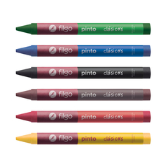 Crayones De Cera Escolares Filgo X 6 Colores Brillantes - comprar online
