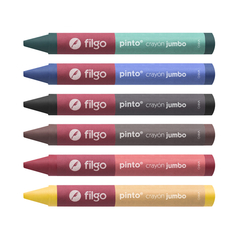 Crayones De Cera Filgo Pinto Jumbo Gruesos X 6 Colores - comprar online