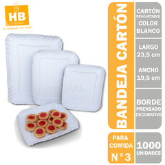 Bandeja De Carton Para Comida N°3 Excelente Calidad! - comprar online