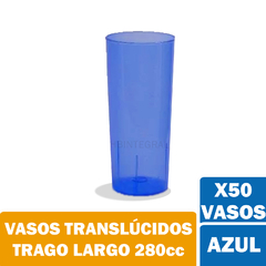 Imagen de Vasos Colores Trago Largo PP Descartables Opacos y Traslúcidos 280cc