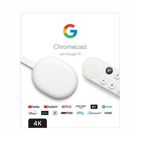 GOOGLE CHROMECAST 4K + CONTROL REMOTO + TRAFFO