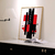 Set de 2 Cuadros Abstractos (Rojo-Negro-Gris) - comprar online