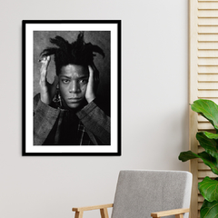 Cuadro Retrato Basquiat BW