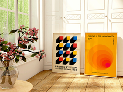 Set de 2 Cuadros Bauhaus Colors