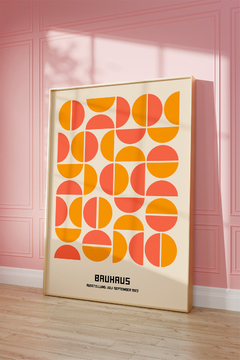 Set de 3 Cuadros Bauhaus Anaranjado - comprar online