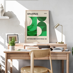 Set de 3 Cuadros Bauhaus Verde - comprar online