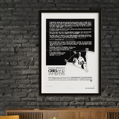 Cuadro Poster Gritos y Susurros - Ingmar Bergman