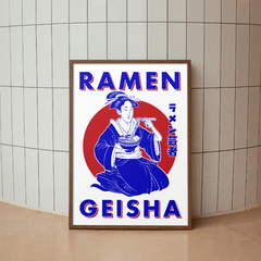 Set de 2 cuadros Geisha y Samurai - comprar online