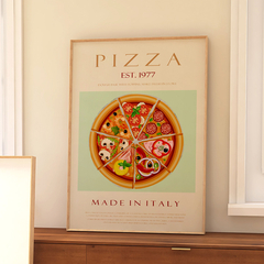 Cuadro Pizza con Toppings - Italia