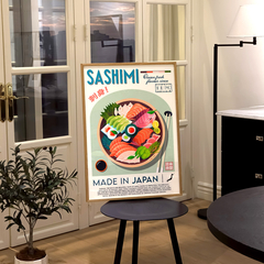 Set de 2 Cuadros Comida Japonesa / Sushi y Sashimi - comprar online