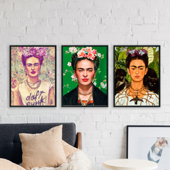 Set de 3 Cuadros Frida Kahlo